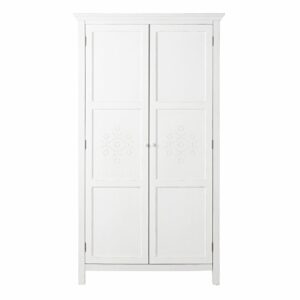 Armario de 2 puertas de abeto blanco con motivos decorativo…