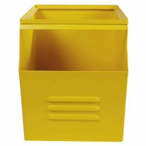 Caja para juguetes de metal amarillo