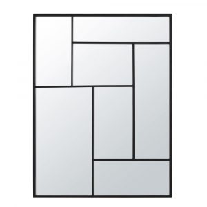 Espejo de metal negro 91x121