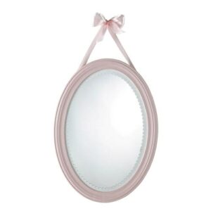 Espejo oval rosa 40x55