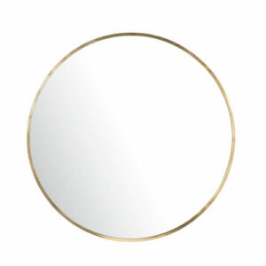Espejo redondo de metal dorado D101