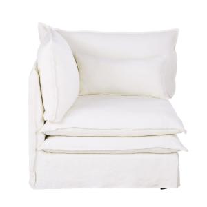 Esquina para sofá modulable de lino superior blanco