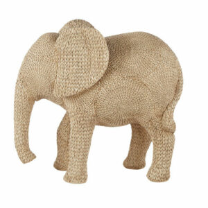 Figura de elefantito trenzada color beige Alt. 70