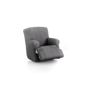 Funda de sillón relax XL elástica gris oscuro 60 - 85 cm