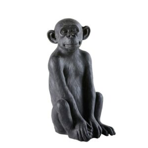 Mono decorativo de jardín de resina negra Alt.56