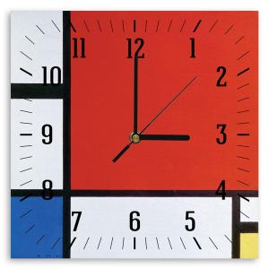 Reloj de Pared Composición II - Piet Mondrian cm. 30x30