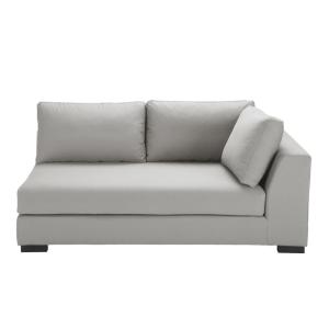 Reposabrazos derecho para sofá modular de 2 plazas gris cla…