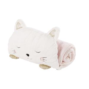 Saco de dormir infantil gato blanco, rosa y dorado