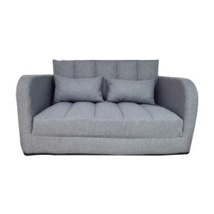 Sofá cama plegable de 1 plaza de poliéster gris