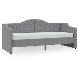Vidaxl - Sofá cama usb de tela gris claro 90x200 cm Gris