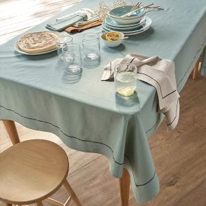 Camino de mesa de lino/algodón lavado Métis Bourdon