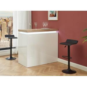 Mueble de bar HALO II - MDF lacado blanco - LEDs - Blanco y…