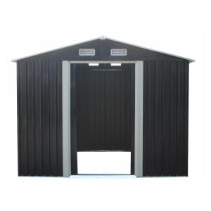 Caseta de jardín de acero galvanizado gris MANSO - 52 m² -…