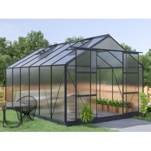 Invernadero de jardín de policarbonato de 13m² KALIDA con b…