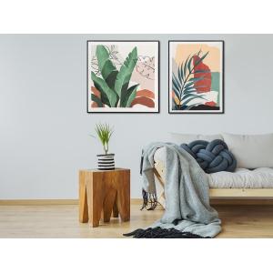 Lienzo enmarcado de madera y pintura acrílica - 62 x 82 cm…