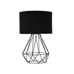 Lámpara de mesa NINON de metal y tela - D.25 x Alt.38 cm -…