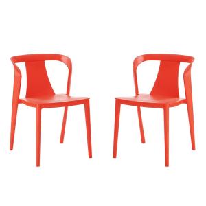 Juego de 2 sillas de jardín - Naranja - VOLTERRA