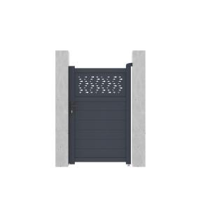 Portón de aluminio Ancho 103 x Alt. 166 cm antracita BAZIO…