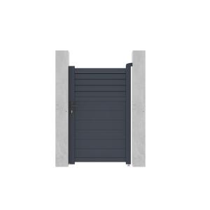 Portón de aluminio persiana Ancho 103 x Alt. 166 cm antraci…