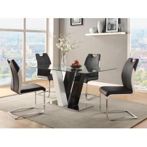 Pack mesa   4 sillas WINCH - Color negro y blanco - Venta U…