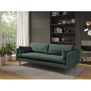 Sofá de 3 plazas de tela BERCETO - Verde oscuro