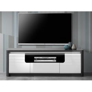 Mueble TV PERCEPTION - LEDs - 2 puertas y 1 cajón - Gris y…