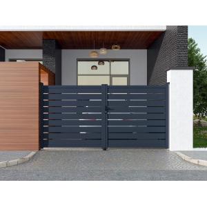 Portón de aluminio color antracita PRIMO - Ancho 350 x Alt.…