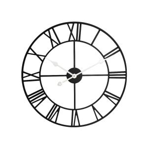 Reloj de pared WATERLOO de hierro - Negro y plateado - Diám…