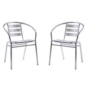 Conjunto de 2 sillas de jardín de aluminio  - MONTMARTRE