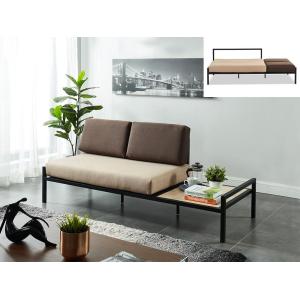 Sofá cama de 2 plazas tapizado de tela BALEA con mesa de ce…