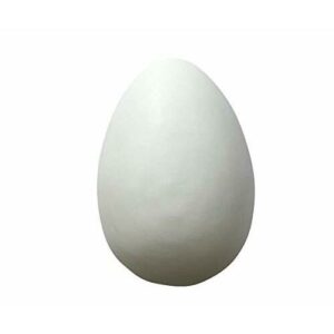 ERRO Huevo de avestruz blanco 17 cm – 16572 – Huevos falsos para decoración de Pascua, gran réplica de huevo de Pascua de plástico, decoración de huevos falsos