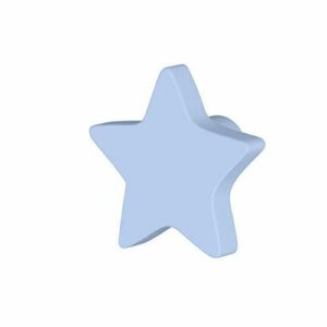 Pomo infantil Estrella. Acabado lacado. Medida: 6*6 cms. Ideal para decoración infantil. (Azul)