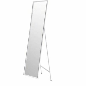 Espejo de Pie Blanco. Espejo Grande de Suelo para Dormitorio, Fácil Montaje 35x125cm - Hogar y Más - Plateado
