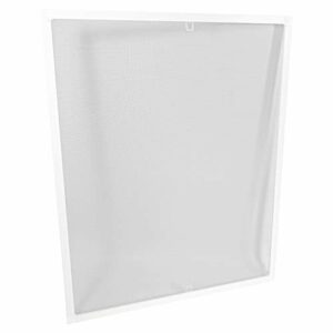 Mosquitera con marco de aluminio, protección contra insectos y mosquitos para ventana, marco de aluminio, 100 x 120 cm, blanco