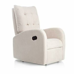 SUENOSZZZ-ESPECIALISTAS DEL DESCANSO Sillon Relax orejero reclinable Soft tapizado en Tela Antimanchas Beige