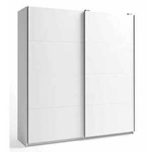 Armario Gran Savona para Habitación Matrimonio con 2 Puertas Correderas en Color Blanco 216x202x56 cm