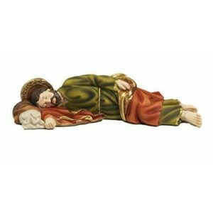 Paben - Estatua de San José durmiendo, artículo religioso 19,5 cm, de resina.