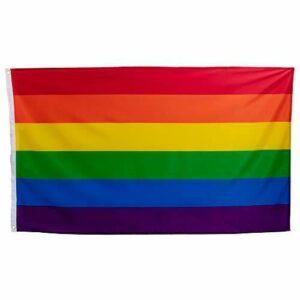 esvendio Bandera LGTB Grande de Tela Fuerte, Bandera Gay para Exterior 150x90 cm