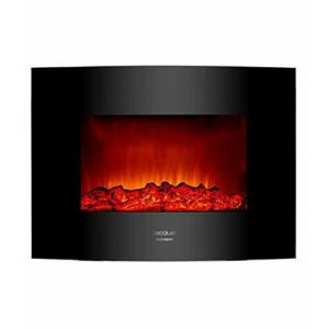 Cecotec 5365 - Chimenea electrica decorativa de pared Ready Warm 2200 Curved Flames