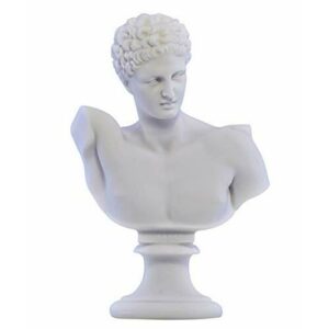 Dios Hermes busto cabeza griega estatua escultura de mármol fundido copia