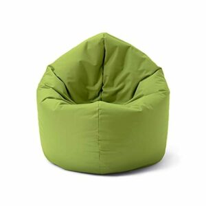 Lumaland Puff Pera Redondo Grande 300l con Relleno Incluido - Sillón Relax Impermeable para Interior y Exterior - Mueble Ideal para Salón, Jardin y Terraza - 120 x 80 x 75 cm / Verde