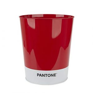Balvi Papelera Pantone Color Rojo Cubo de Reciclaje para la Oficina y el hogar Producto de papelería