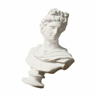 BESPORTBLE Estatua Clásica del Busto del Apolo de Los Hombres Romanos Figura de La Cabeza del Jardín Escultura para El Artista Interior Al Aire Libre Hogar Decoración del Jardín