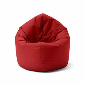 Lumaland Puff Pera Redondo Grande 300l con Relleno Incluido - Sillón Relax Impermeable para Interior y Exterior - Mueble Ideal para Salón, Jardin y Terraza - 120 x 80 x 75 cm / Rojo