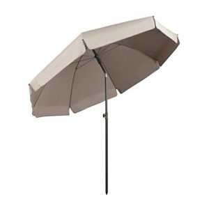 Sekey® sombrilla parasol para terraza jardín playa piscina patio diámetro 217 cm protector solar UV25+,Taupe
