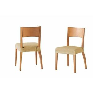 Martina Home Tunez - Funda para Silla, Tela, Funda silla asiento, Beige, 24 x 30 x 6 cm, 2 Unidades
