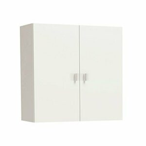 Meka-Block K-8001 - Mueble de colgar con dos puertas, 60 x 60 x 26.5 cm, color blanco