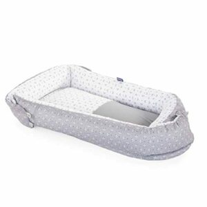 Chicco Mummy Pod - Cojín Reductor de cuna o cama, almohada alargada y protectora para el descanso del bebé, color gris/blanco (panda), unisex