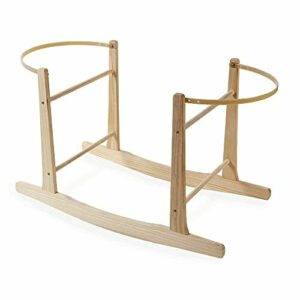 Clair de Lune Wooden Rocking Moses Basket Stand (Natural)