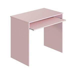 Mesa de Ordenador con Bandeja extraíble, Mesa Escritorio Juvenil, Modelo I-Joy, Color Rosa Nube, Medidas: 90 cm (Ancho) x 54 cm (Fondo) x 79 cm (Alto)